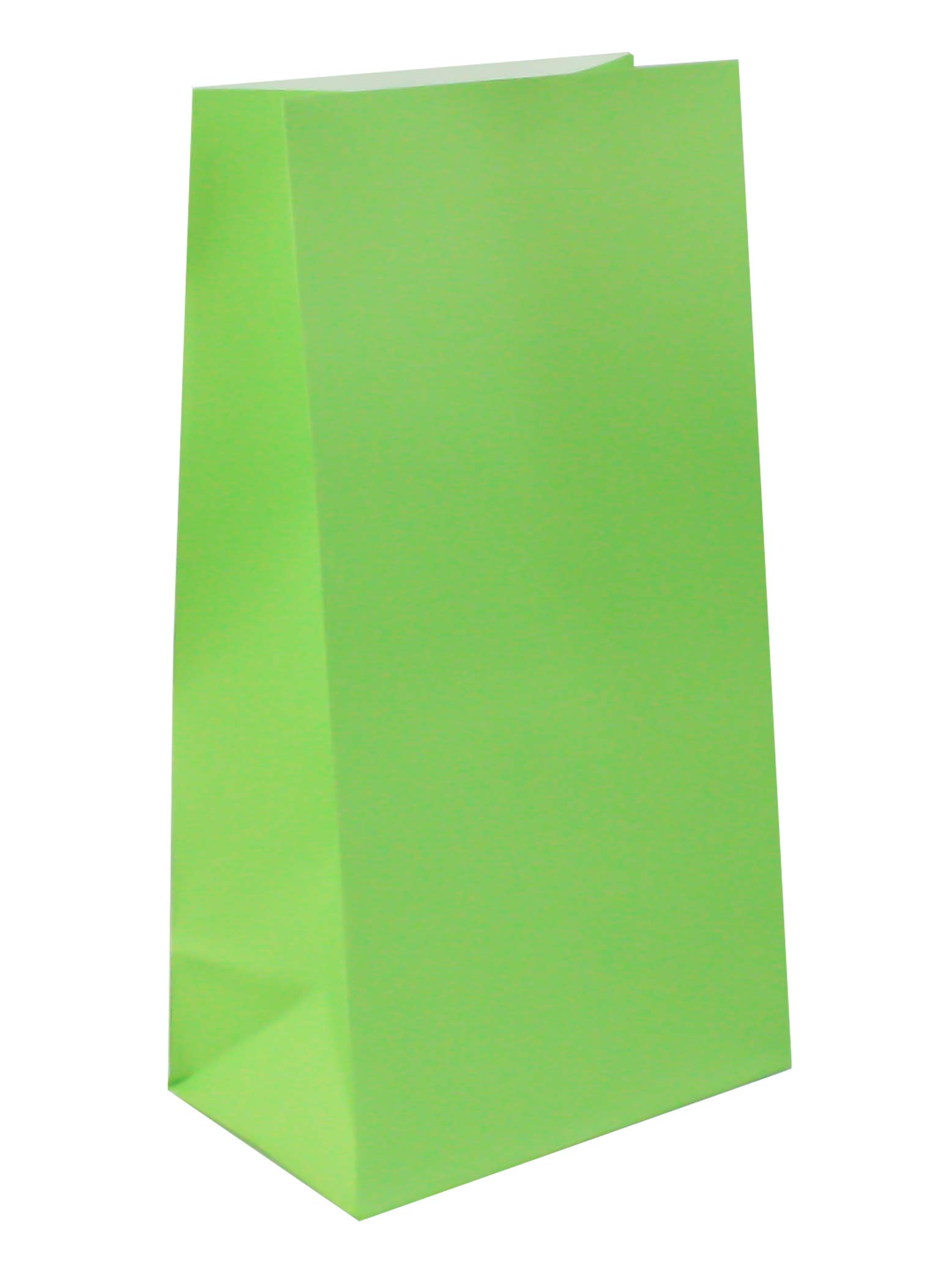 Emartbuy Pack of 20 Christmas Party Bags Gift Paper Bags Grocery Bags Lunch Flat Bottom Paper Bags - Green