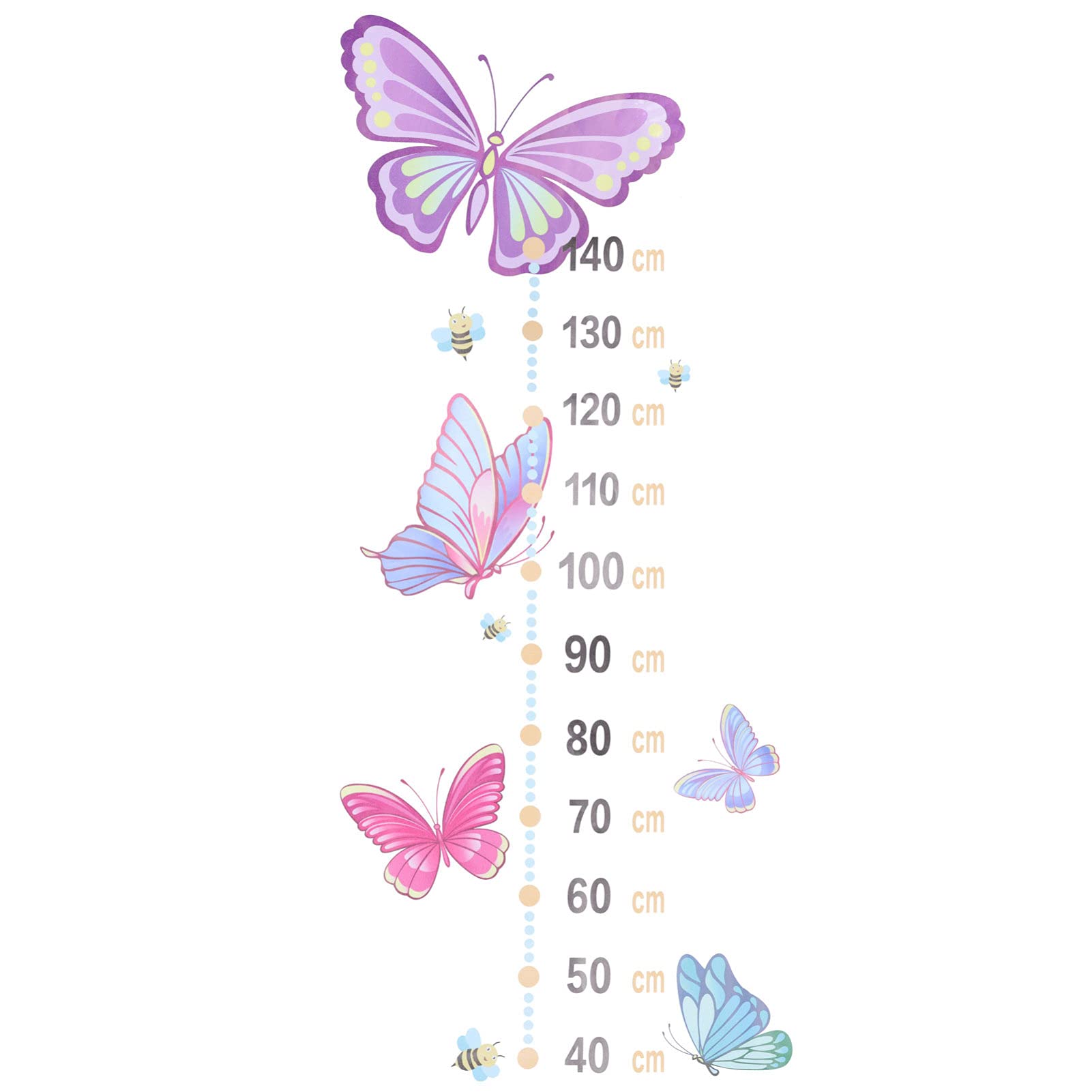 Toddmomy 2 Sheets Baby Height Chart Wall Sticker Chart Height Measurement Ruler Decal Height Chart for Baby Kids