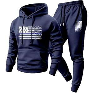 Vividcrate Sweatsuits for Men 2 Piece Pullover Hooded Sweatshirt Jogger Pants Track Suits Mens Athletic Gym Outfit