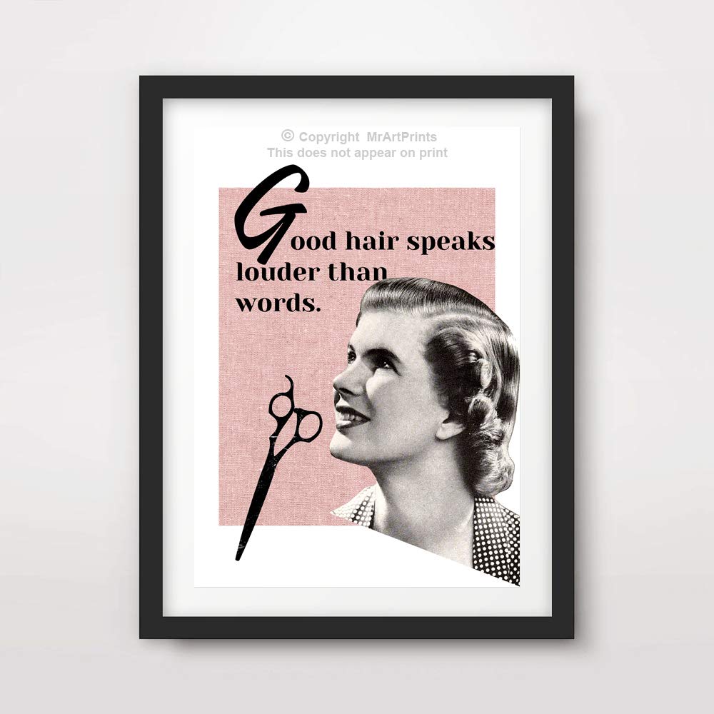 Amazon Com Womens Style Quote Art Print Beauty Hair Salon