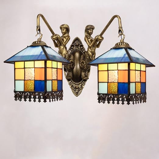 Estilo europeo Lámpara de pared,Luz de lectura cabecera,Vendimia