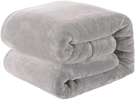 Amazon Newshone 毛布 掛け毛布 シングル 二枚合わせ 140x0cm 厚手 ブランケット 秋冬用 暖かい もうふ マイクロファイバー 襟付き 洗える ふわふわ 静電防止 グレー ブランケット 毛布 オンライン通販