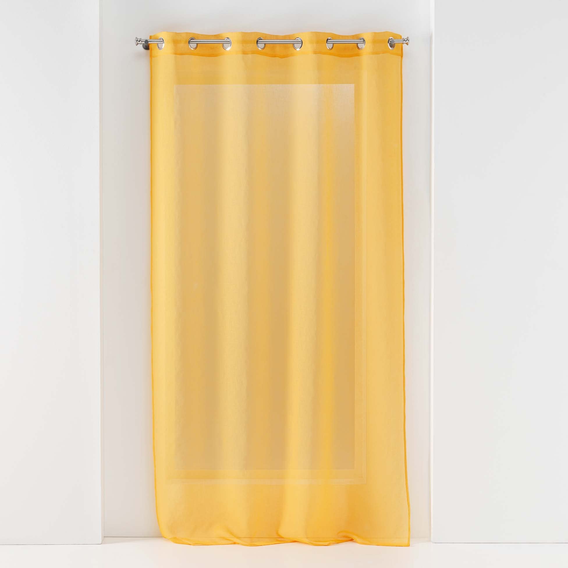 Douceur d'Intérieur, Yellow Eyelet Curtain 140 x 180 cm