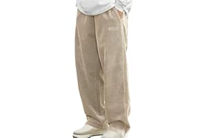 bmkBWO Sweatpants for Men Corduroy Baggy Casual Pants with Pockets High Waisted Loose Fit Sweat Pants 2025