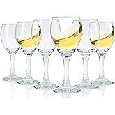 Glsairy Small Wine Glasses Cordial Glasses With Stem | Limoncello Glasses Set of 6 | Port Wine Glasses 4.5 oz | 150 Ml
