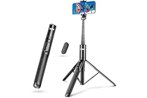 Torjim 68” Phone Tripod & Selfie Stick, All in One Extendable Cell Phone Tripod with Remote Shutter for Live Streaming/Video Recording, Upgraded iPhone Tripod Stand Compatible with iOS/Android（Black）