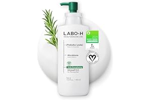 LABO-H Scalp Strengthening Shampoo for Hair Growth & Anti-Loss | Vegan Ceramide Haircare Routine with Rosemary Oil, Biotin and Caffeine, Paraben Free, Korean, 13.5 Fl. oz.