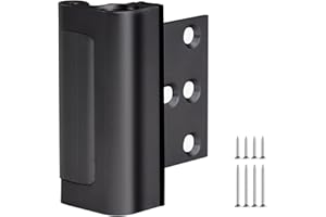 AWDIA Home Security Door Lock, Childproof Door Reinforcement Lock for Inward Swinging Door, Door Locks for Kids Safety to Prevent Unauthorized Entry (Black, 1 Pack)