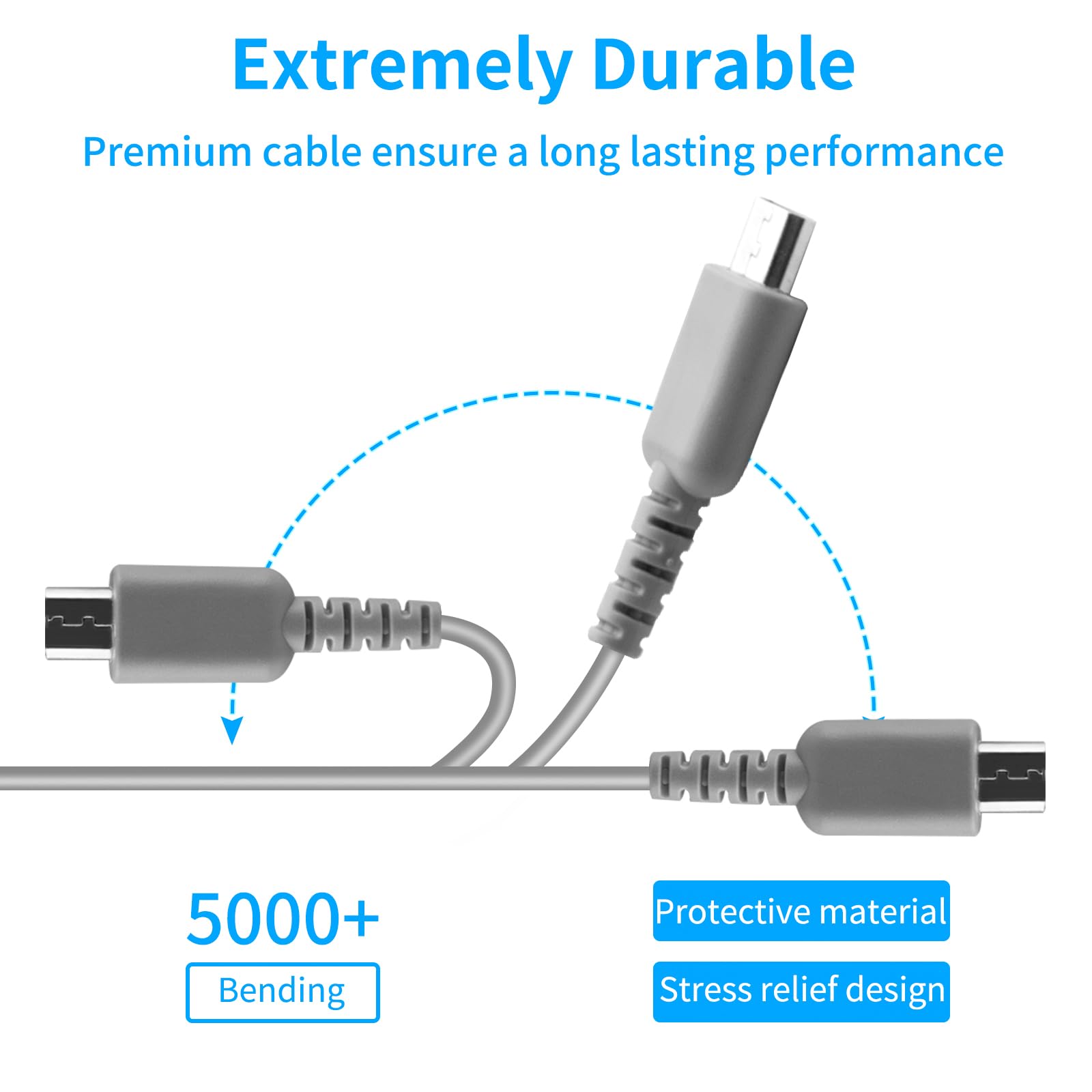 2 Pack DS Lite Charger Replacement for Nintendo DS Lite, Travel Charger Replacement AC Adapter Wall Plug (100-240v)