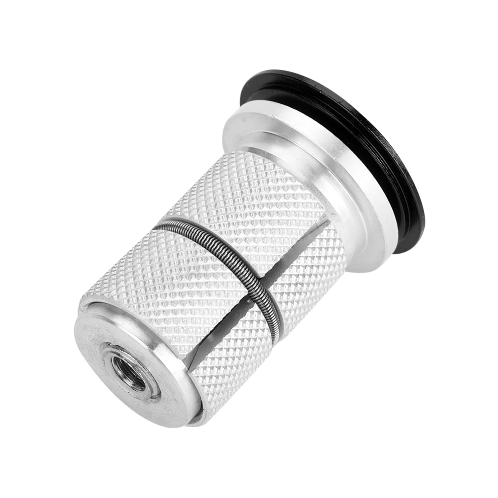 Compression Plug Carbon Steerer, Carbon Fork Compression Plug, Aluminum Alloy Stem Headset Top Bike Fork Expander Bung 1/1.25inch (Black) for Bike Steerers