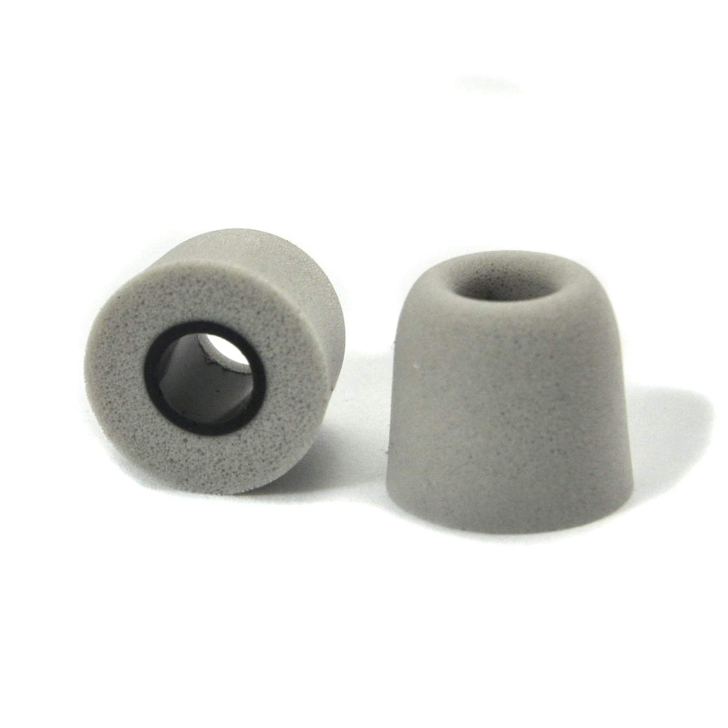 6 packs (12 pieces) 5mm Noise Isolation Memory Foam Tips, In-ear Monitors Earplugs Replacement sleeve T400 (Medium, LightGrey)