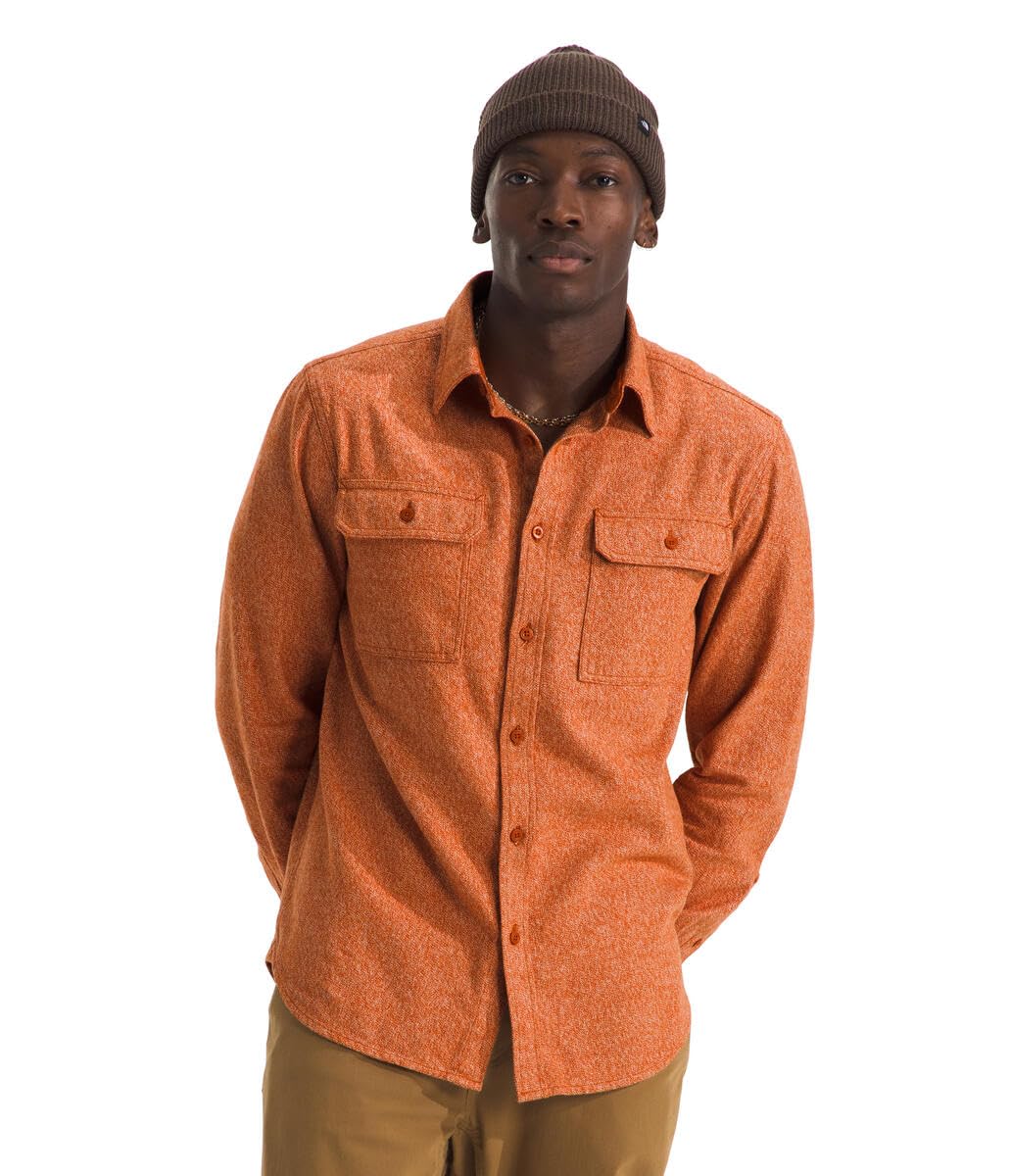 Photo 1 of The North Face Men's Arroyo Long Sleeve Flannel Button-Down Shirt, Earthen Copper Heather, Large