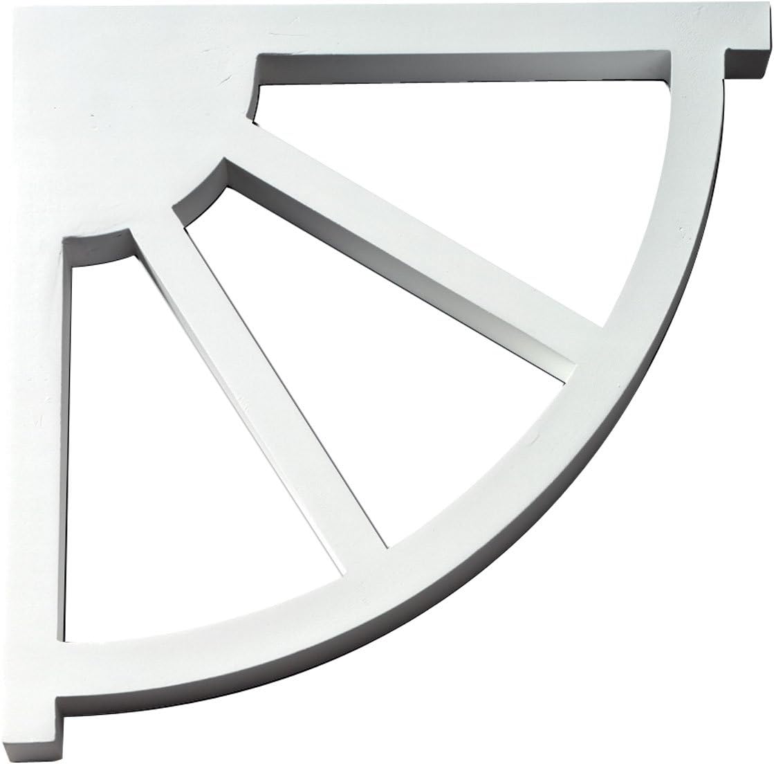 Fypon BKT12X12WW 1"W x 11 13/16"D x 11 13/16"H Wagon Wheel Bracket