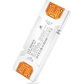 DUSKTEC LED Driver 24V 60W, IP44 Slim Switching Power Supply, 120V AC to 24 Volt DC Constant Voltage 2.5A Adapter, Low Voltage 24V Replacement Lighting Transformer for LED Strip Light Bulbs