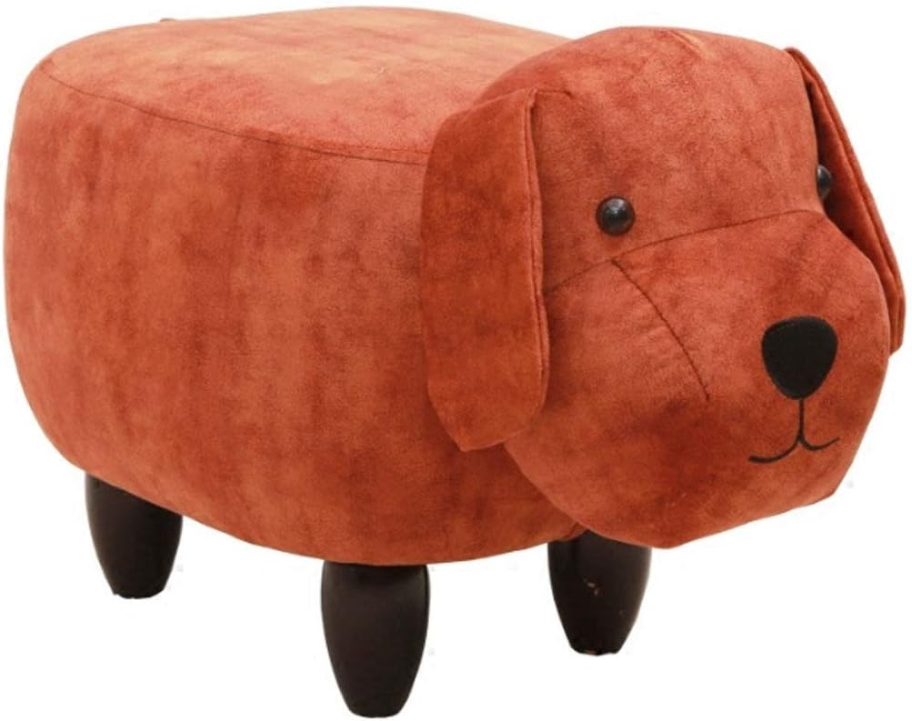 Puppy Children Animals Footstool,Kids Creative Cartoon Stool,Wooden