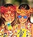 60pcs Luau Photo Booth Props - Hawaiian/Tropical/Tiki/Summer Pool Party Decorations Supplies (Assembly Needed)