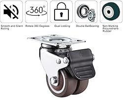 NERILEE 2" Heavy Duty Casters Wheels,Total Load