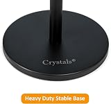Crystals Free Standing 2-in-1 Toilet Roll Holder Black Stainless Steel view 5