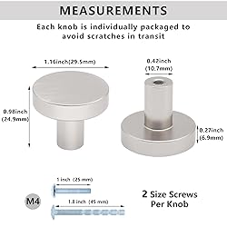 HANIHUA 10 Pack Brushed Nickel Cabinet Knobs
