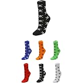 Yelete 3 Pack Crew Sock - Skull and Crossbones Sock (Size: 6 - 8)