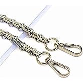 LONG TAO 47" DIY Iron Chain Strap Handbag Chains Accessories Purse Straps Shoulder Cross Body Replacement Straps (Silver)