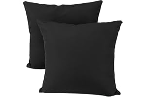 idee-home Outdoor Pillows for Patio Furniture, Outdoor Pillows Set of 2 with Inserts Included, Waterproof Outdoor Throw Pillow Covers with Inners 18x18 inch Outside, Outdoor Decorative Pillow Cases