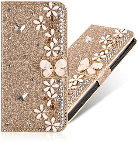Stunning Amazing Bling Compatible with Samsung A70,Love Glitter Diamond Sparkle Flip Kickstand Leather Stand Function Magnetic Book Purse Wallet with Card Slot Holder Protective Cover