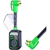 GEARGO 50 Amp RV Surge Protector, 𝟐𝟎𝟐𝟔 𝐍𝐄𝐖 Auto Shutoff IP68 50 Amp RV Surge Protector, High-Energy Protection & Tempe
