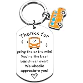 Rtteri Bus Driver Appreciation Gift Set - 3 Stainless Steel Keychains & 3 Tumbler Cups