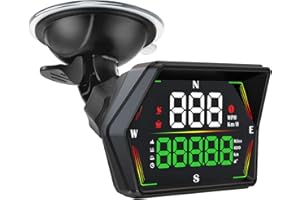 GOTOTOP Universal Car HUD GPS Digital SpeedometerHeads Up Display with Real Time Speed Time Trip Mileage Altitude Direction 0