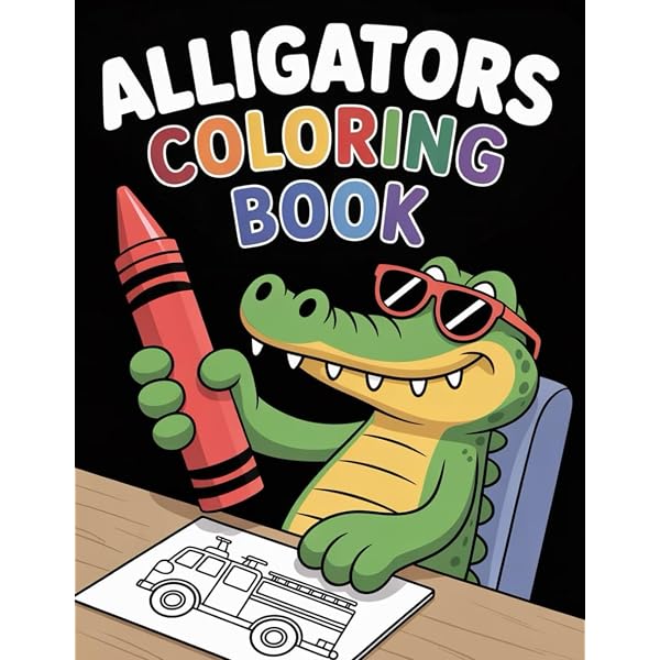 TPLHOUSE Chubby Alligator Coloring Book — 30 Pages, Spiral Bound, Stress Relief For Kids & Adults