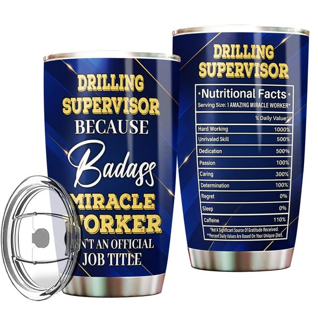 MONIZILUCKY Drilling Supervisor Tumbler Stainless