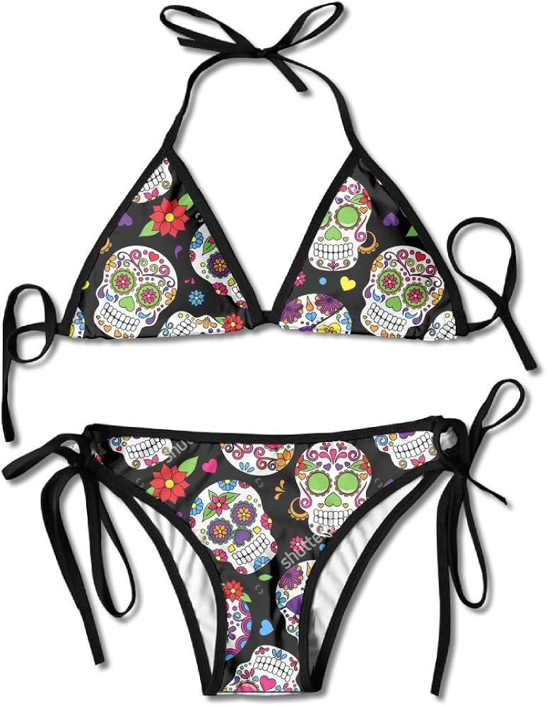 ALEISIN Day Of The Dead Bikini Women's Summer Swimwear