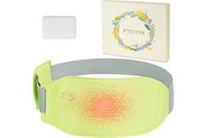 FTOYIN Portable Heating Pad for Cramps and Back Pain, Menstrual Cramp Relief Wearable Heating Pad for Women and Girls, Wireless Heating Pads with 3 Temperature Setting & Battery Powered（Green