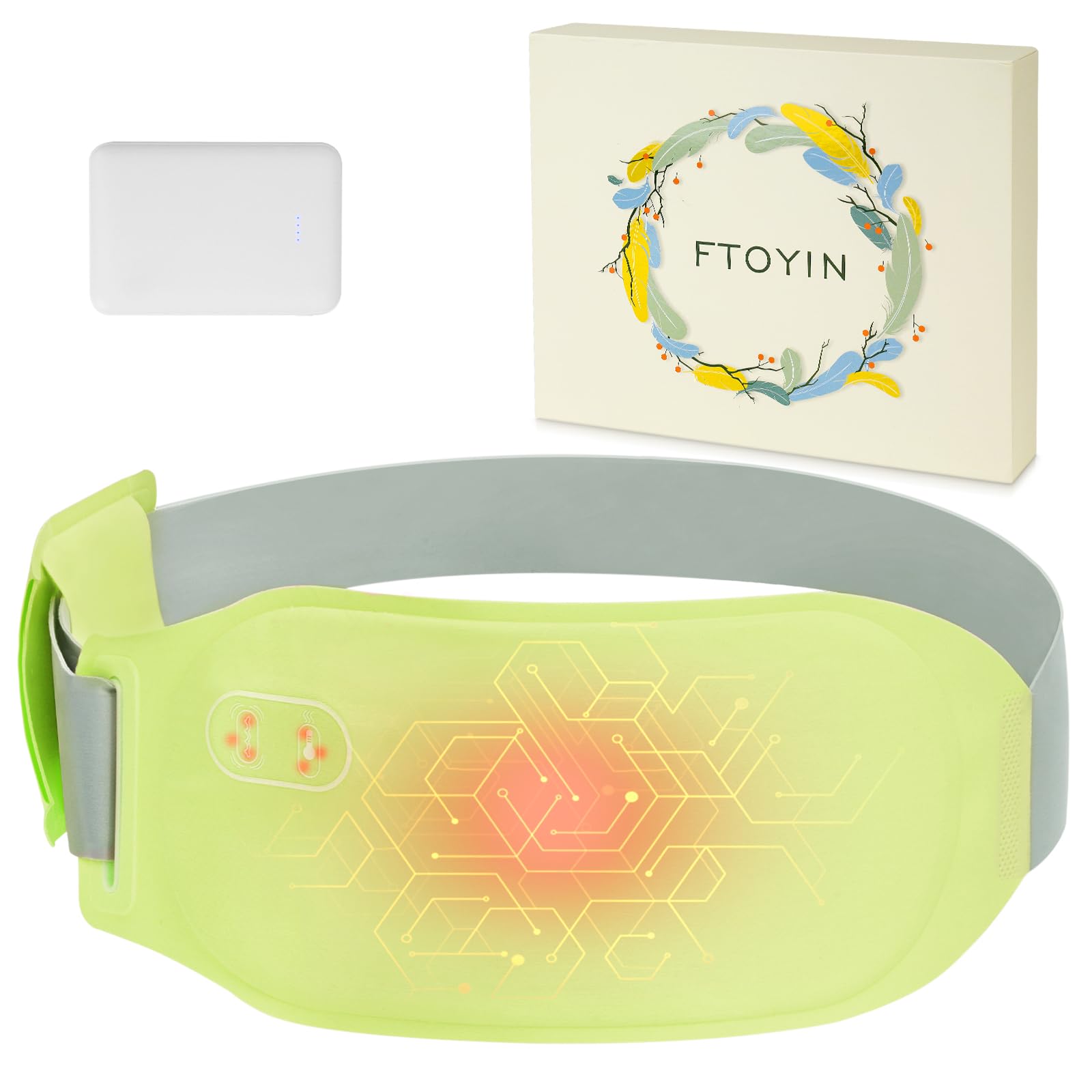 Photo 1 of Portable Heating Pad for Cramps and Back Pain, Menstrual Cramp Relief Wearable Heating Pad for Women and Girls, Wireless Heating Pads with 3 Temperature Setting & Battery Powered