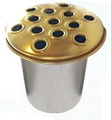 APAC 12cm Gold Top Aluminium Memorial Grave Vase Insert British Made