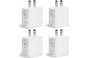 Oxzeewee 4PCS UL 5V 2A USB Wall Charger AC DC Adapter Universal Portable Travel USB Wall Plug for Phones, Tablets, Bluetooth 