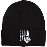 Men's Green Day Stacked Logo &amp; Grenade Beanie Black
