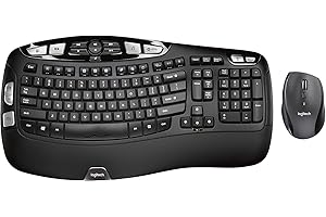 Logitech MK570 Wireless Wave Keyboard and Mouse Combo, Black