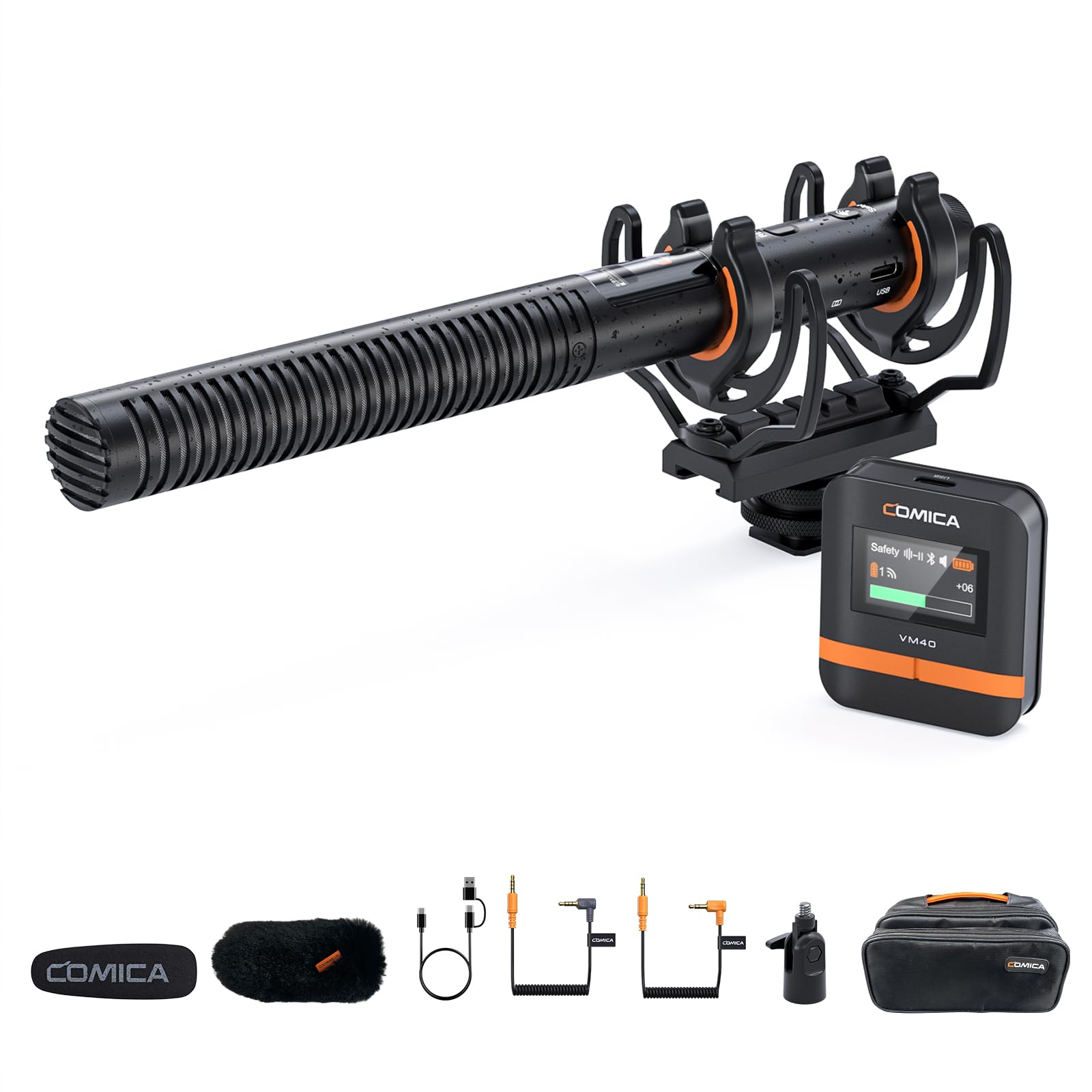 Photo 1 of COMICA VM40 Shotgun Microphone – 48kHz/32-bit Float Recording, Wired & Wireless Modes, 32GB Onboard Storage – Compatible with Canon, Nikon, Sony Cameras & Camcorders for YouTube, Interviews & Filming