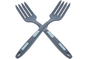 TIDTALEO 2Pcs Silicone Cooking Forks Nonstick Kitchen Utensils Lightweight Portable for Mixing and Stirring