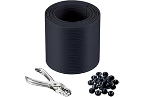 ALOSUTR Trial Set, Interlocking Fence Privacy Strips, Privacy Fence, 6.5 Feet Fence Privacy Strips, (Includes 10 Clasps + One Hole Punch) Black, for Decks, Patios, Fences, Barbed Wire and More.