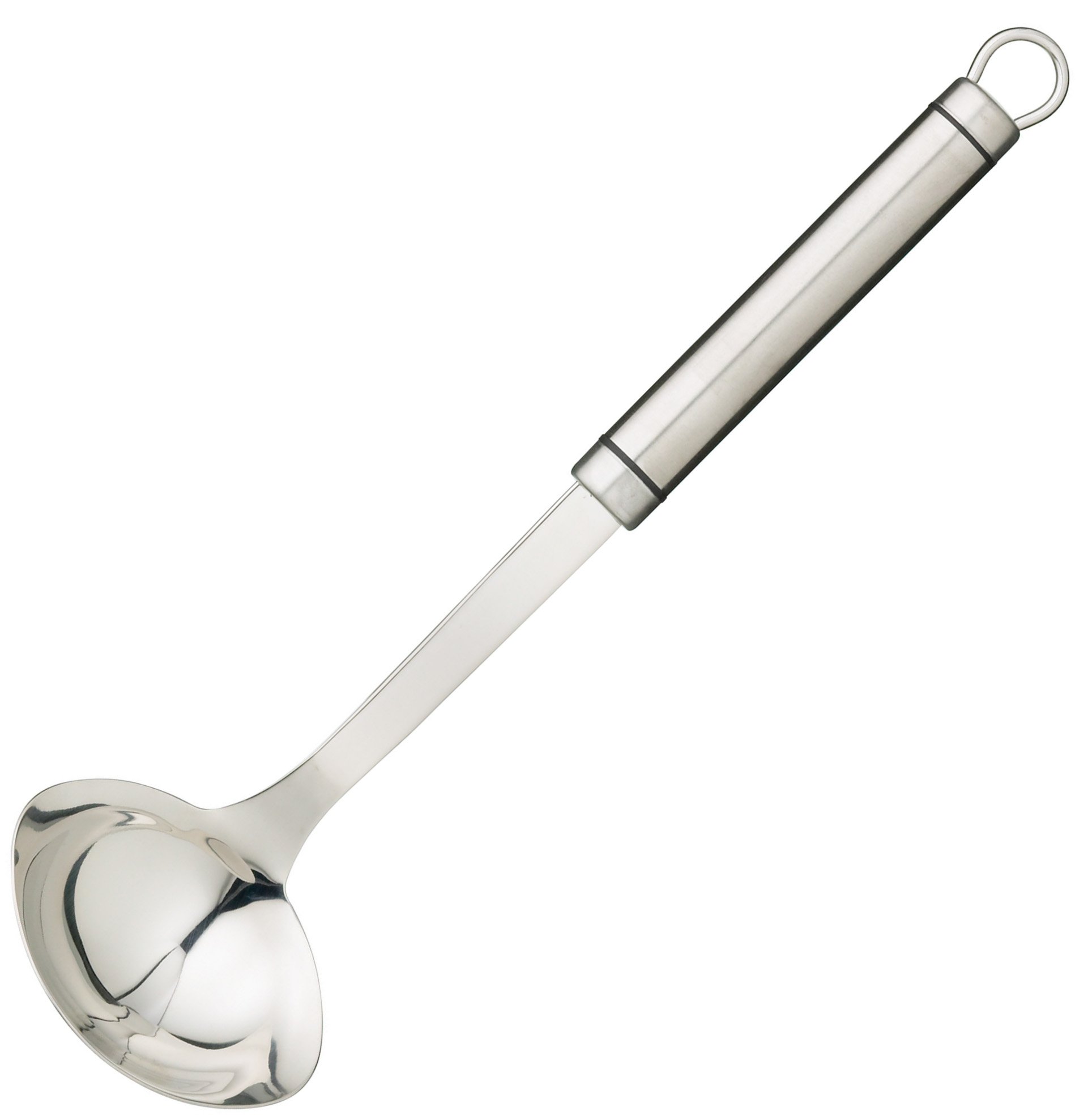 KitchenCraft Professional Stainless Steel Mini Ladle, Deep Gravy Spoon, Oval Handled Small Soup Serving Spoon, Metal Kitchen Utensil, Dishwasher Safe, 28.5cm