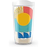Tervis Beach Bright Made in USA Double Walled Insulated Tumbler Travel Cup Keeps Drinks Cold & Hot, 16oz, Classic