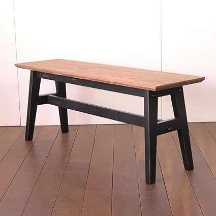 Amazon Co Jp ダイニングベンチ ダイニングチェア ベンチ 椅子 いす イス インダストリアル ビンテージ キッチン リビング おしゃれ メンズ 収納あり 1 150 Tdb 1703mbk ホーム キッチン