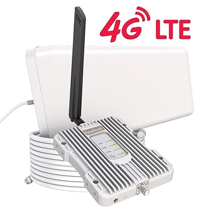 Amazboost Enhances Antenna Cell Phone Booster For Home Office 4g 3g Lte Data For Verizon Att T Mobile Sprint Supports Up To 2500 Square Foot Area