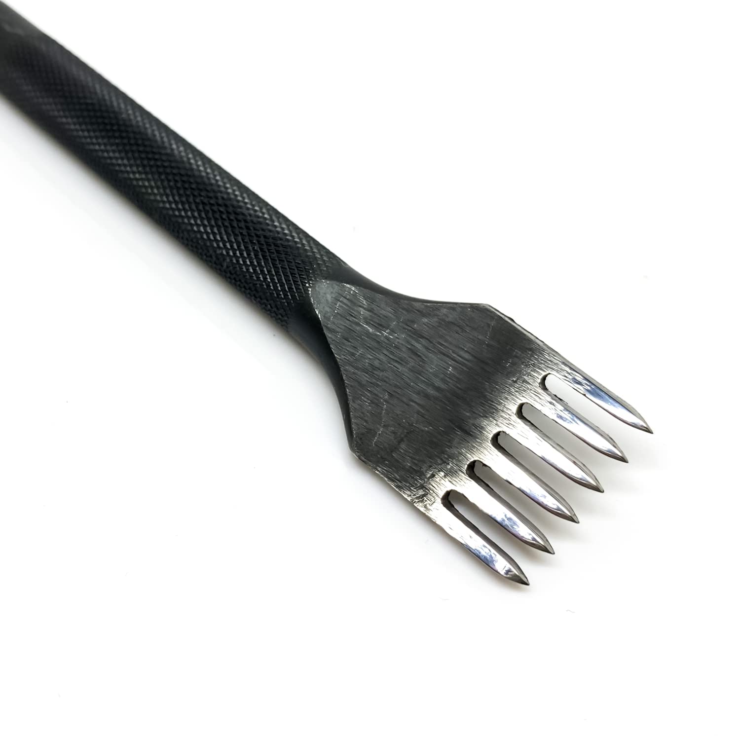 Mirror Polished White Steel 4mm 1/2/4/6 Claws DIY Diamond lace Stitching Chisel Set Leather Craft kit Inner Teeth polishing is Smoother and Labor-Saving