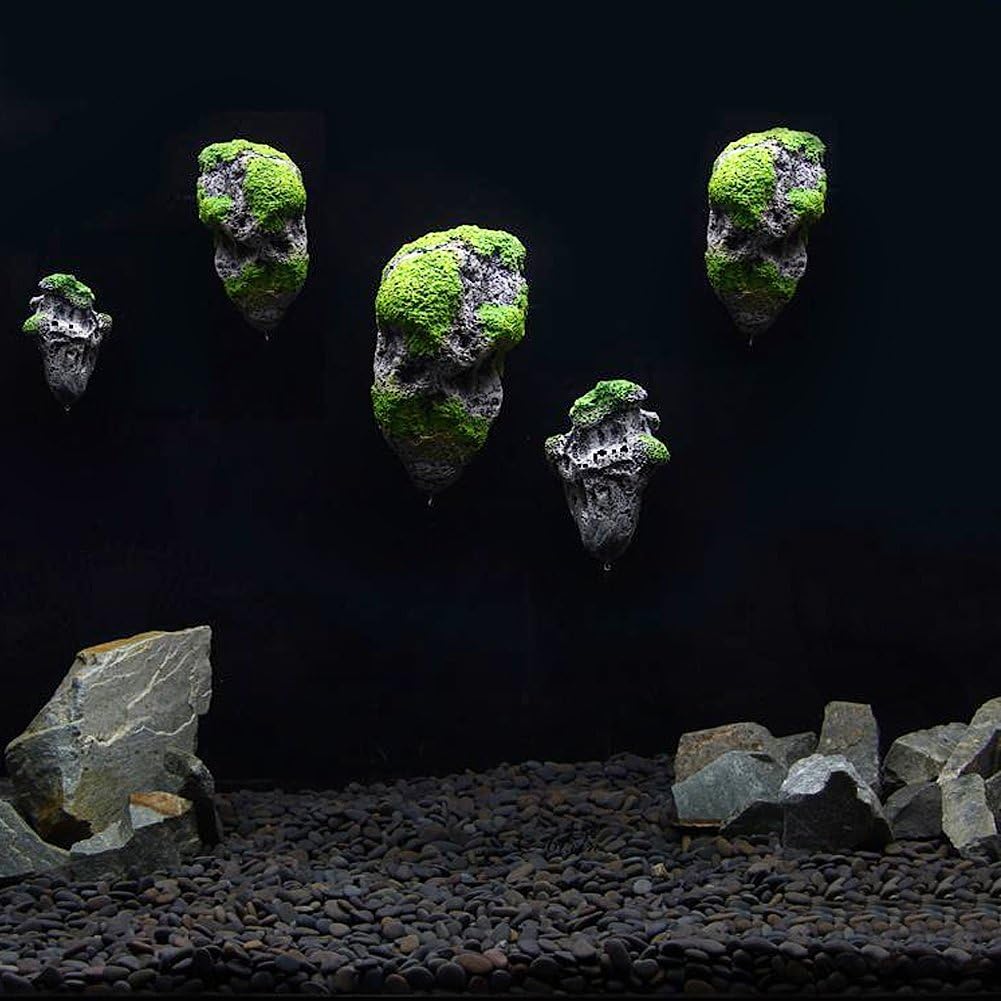 Avatar Floating Rock, Aquarium Artificial Floating Rock - Fish Tank Decoration with Suction Cup and Wire - Image 5