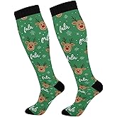 SHJI Compression Socks for Women Sock Men Knee High Stockings for Running Athletic Hiking Cycling