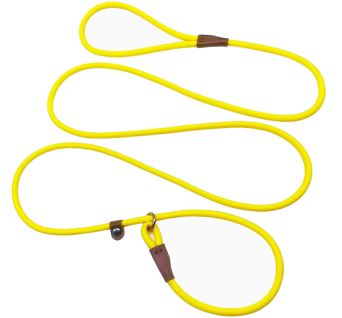 MayPaw Slip Lead Control Leash for Dogs No Pull, 13+ Colors Classic Dog Lead 7 FT Pet Slip Leash, 1/4” Rope Leashes for Small Medium Animals (7ft*1/4", Yellow)